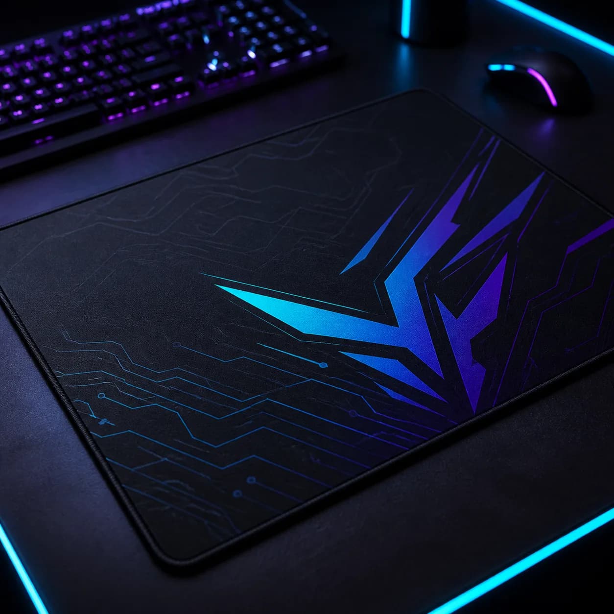 Aim Lab mousepad fictional NovaRift Gaming merch mockup.